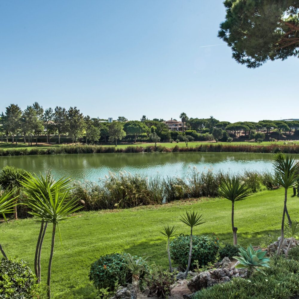 Two bedroom apartment for sale within Sao Lourenco resort, Quinta do Lago lake view