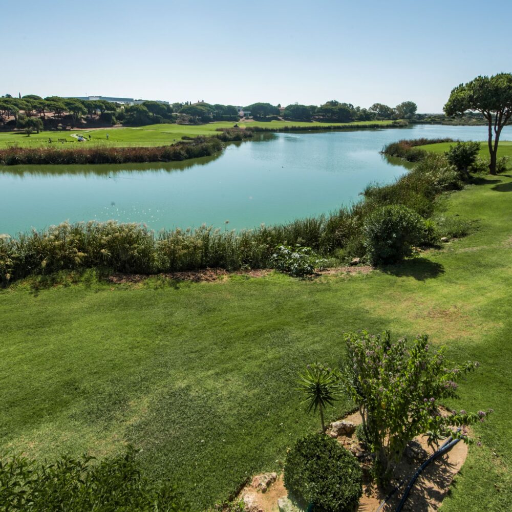 Two bedroom apartment for sale within Sao Lourenco resort, Quinta do Lago garden with lake