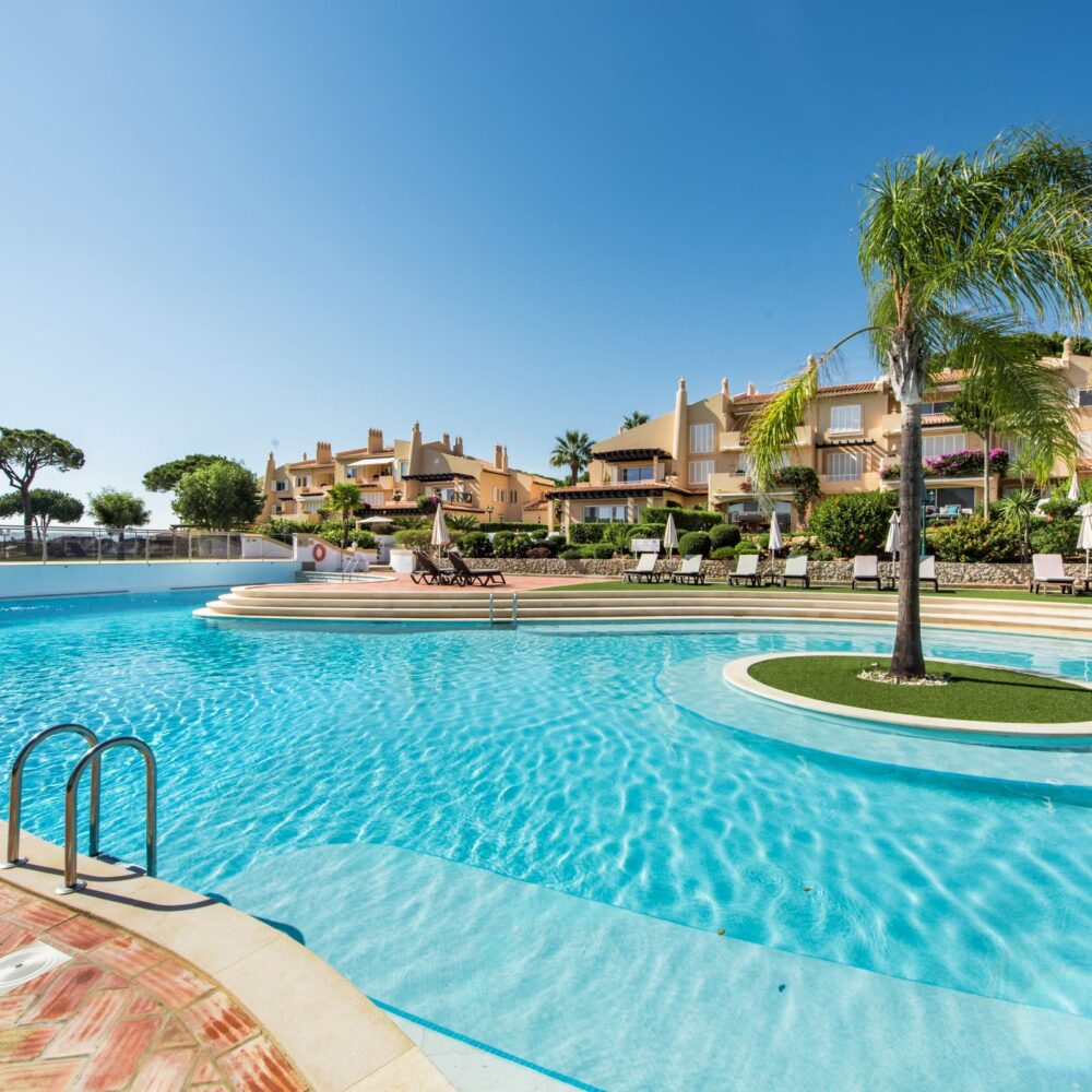 Two bedroom apartment for sale within Sao Lourenco resort, Quinta do Lago pool and terrace