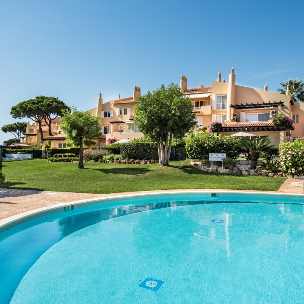 Two bedroom apartment for sale within Sao Lourenco resort, Quinta do Lago complex pool